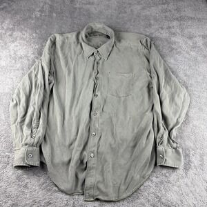 Tommy Bahama Button Shirt Button Down Western Mens XXL Gray Long Sleeve